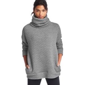 gap jacquard funnel neck pullover